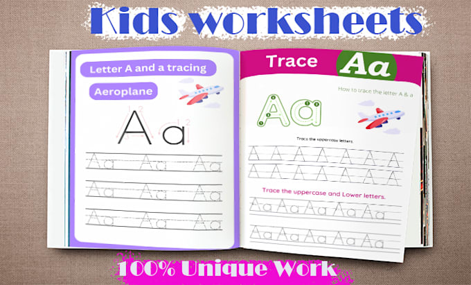 create kids worksheets, KDP activity, children activity book
