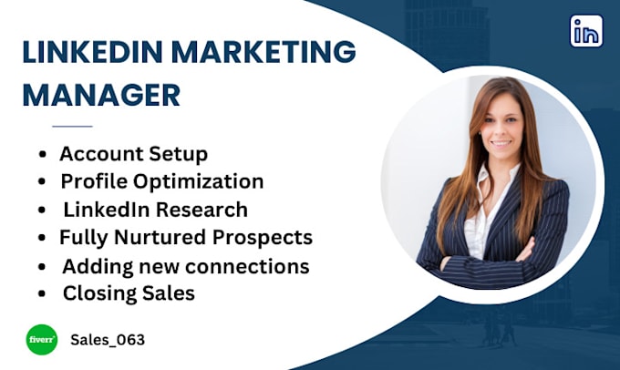 be your linkedin b2b sales and marketing manager