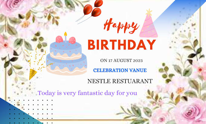 design an eye catching  birthday  ,wedding and event card