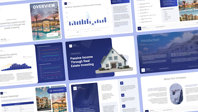 design a premium pitch deck or corporate presentation
