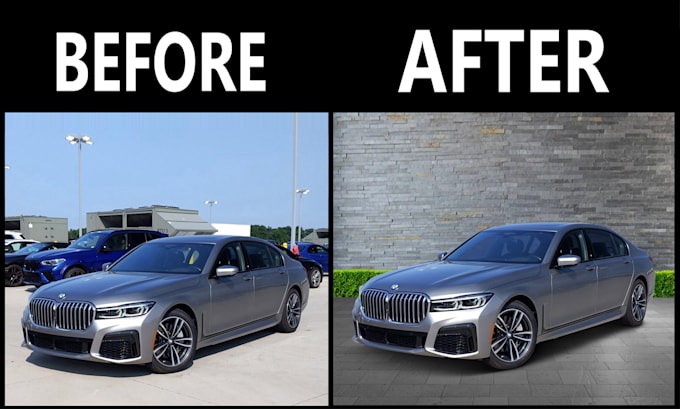 do car photo editing and automotive image background removal