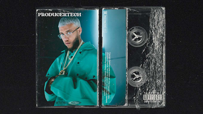 make professional a cassette style cover for your album