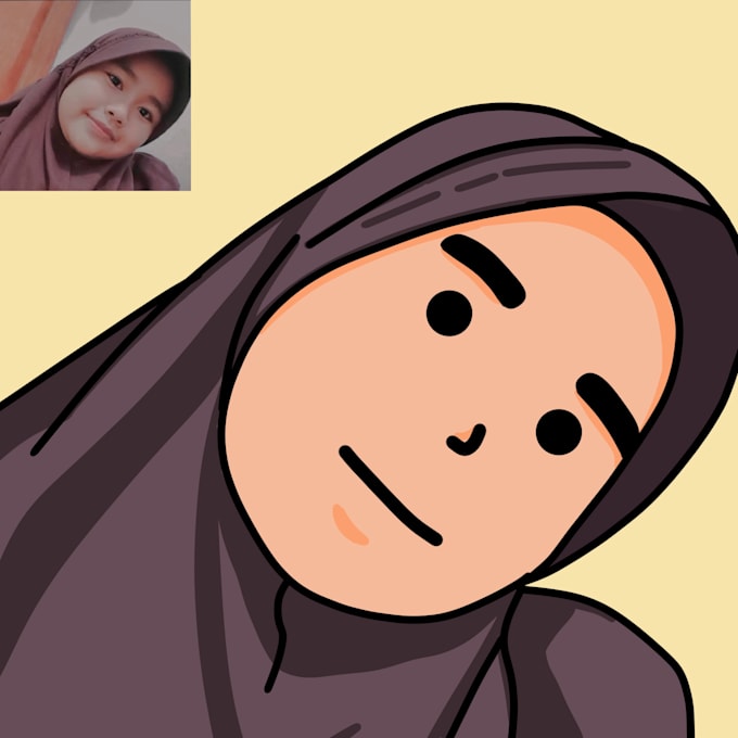Draw cartoon minimalist avatar from your photo by Saupyart | Fiverr