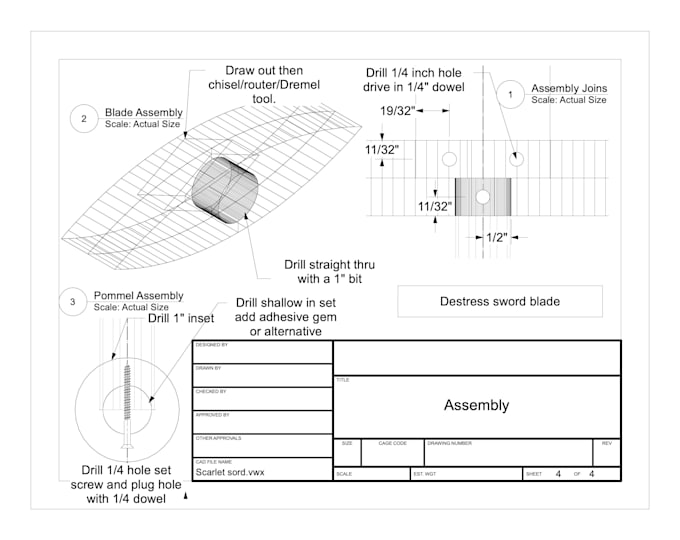 create a professional set or prop construction drawing