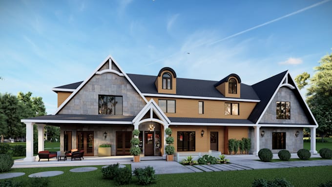 create realistic exterior and interior 3d design