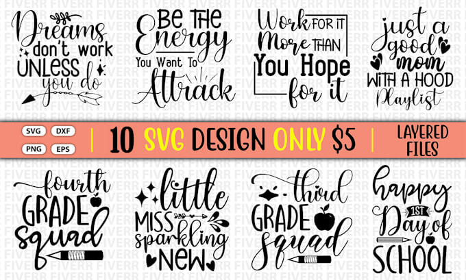do svg design bundle with cutting files for etsy and others