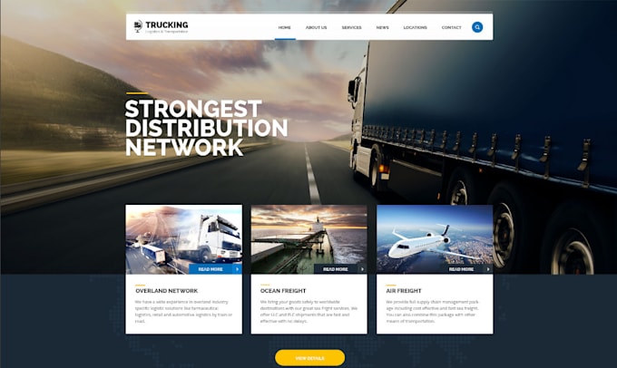build a logistics website, trucking website, dispatch, cargo and freight website