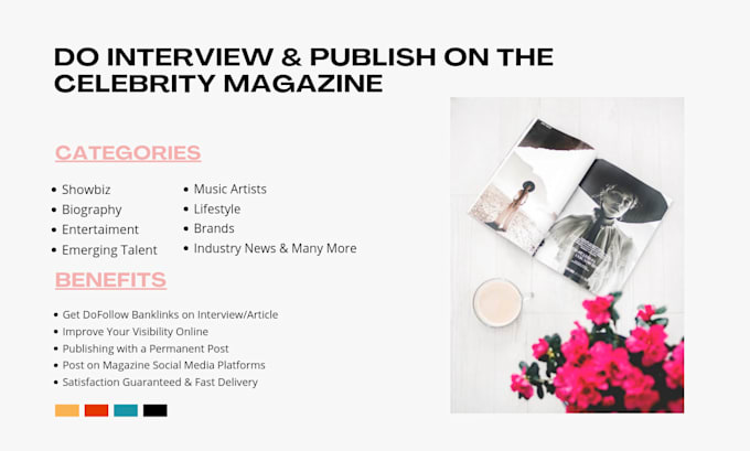 publish your interview on celebrity magazine