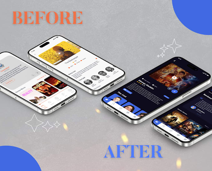 design mobile UX UI in figma or adobe xd