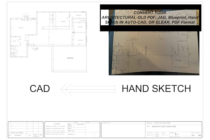 redraw,convert architectural pdf, jpg, blueprint to auto cad