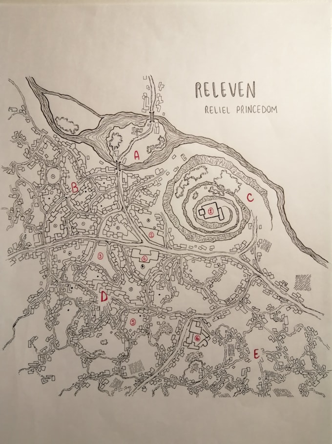 Draw by hand the black and white fantasy map you wish by Rankstrail96 ...