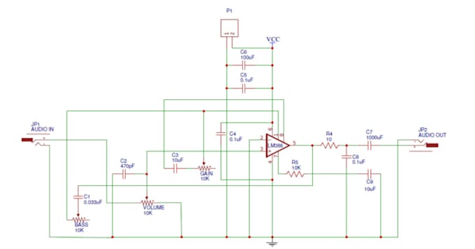 design a pcb with the electric schematic, layouts, 3d design