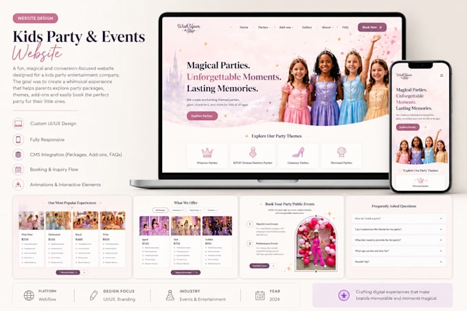 design and develop a modern responsive webflow website
