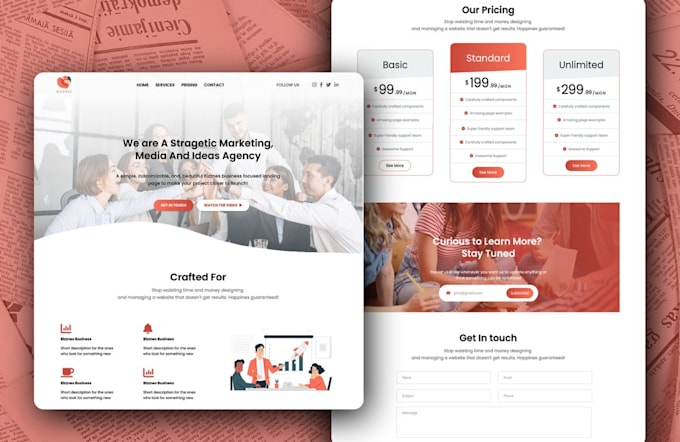 Craft stunning web designs with html, css, js, figma, photoshop expert ...