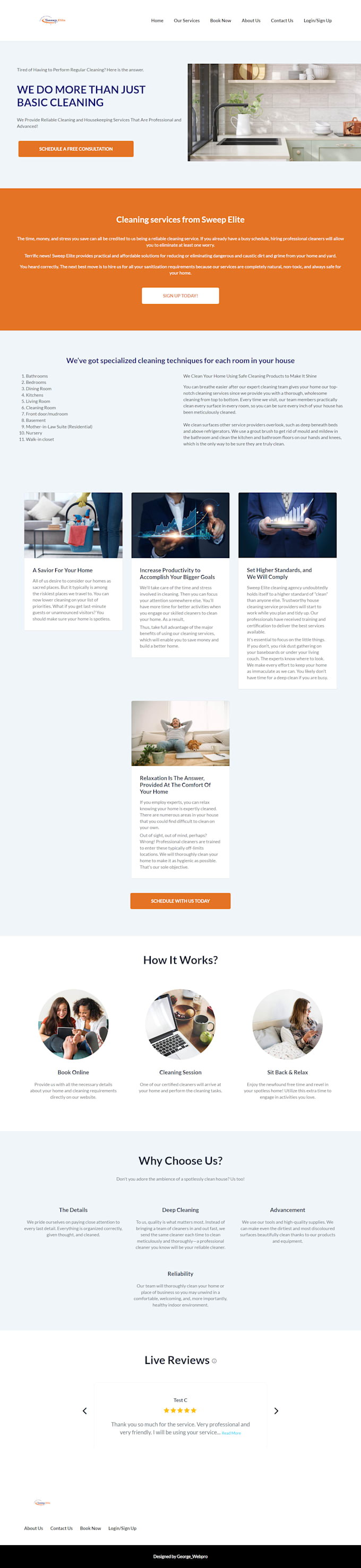 cleaning service website, booking koala, house cleaning, office cleaning, lawn