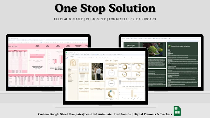 create custom digital products, planners, and google sheets