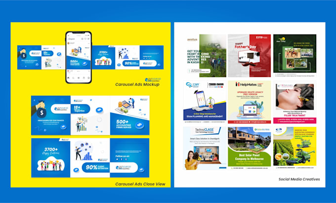 do monthly social media management and create content