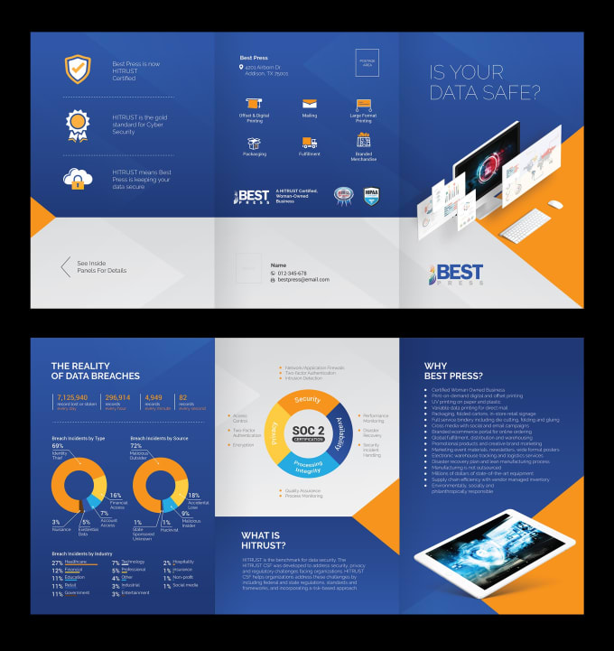 Design a professional a3 trifold brochure design for you by Simborin