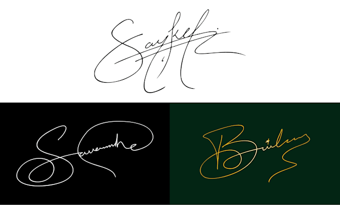 design handwritten signature, scripted and calligraphy logo