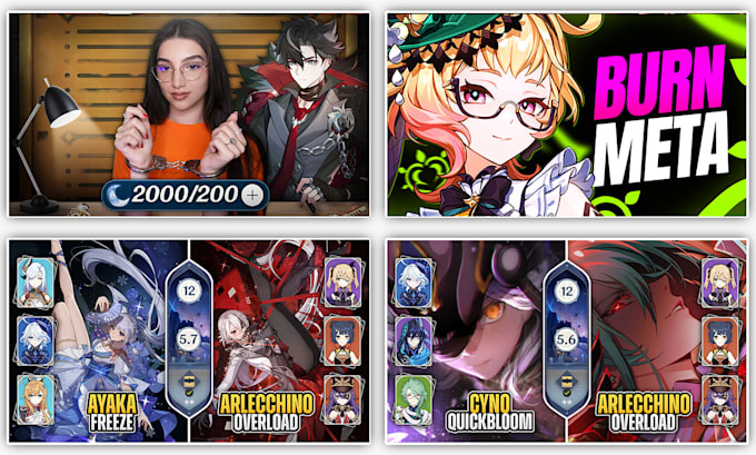 make genshin impact thumbnails