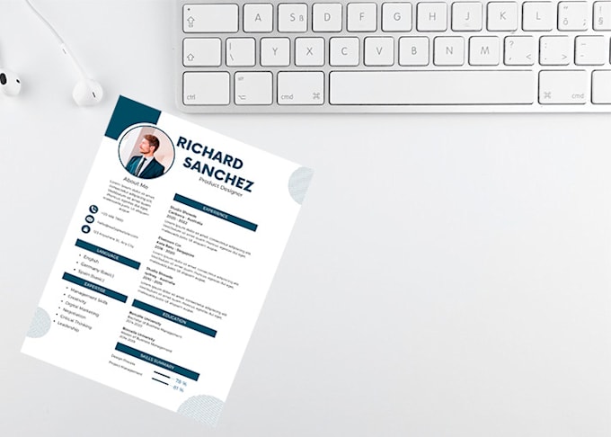design, edit and make a professional resume or modern cv template