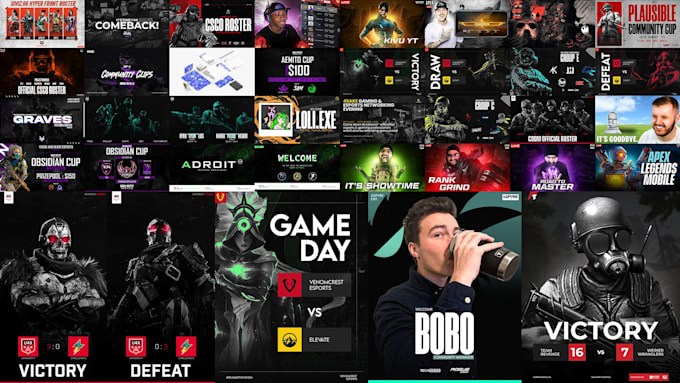 design esports graphics or poster for your team
