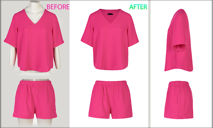 do clothing ghost mannequin, neck joint or dummy removal