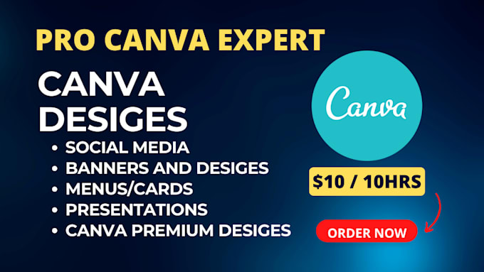 be your expert canva designer pro canva designes for social media