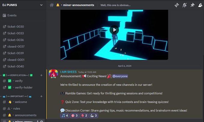 be your expert nft discord collab manager and moderator
