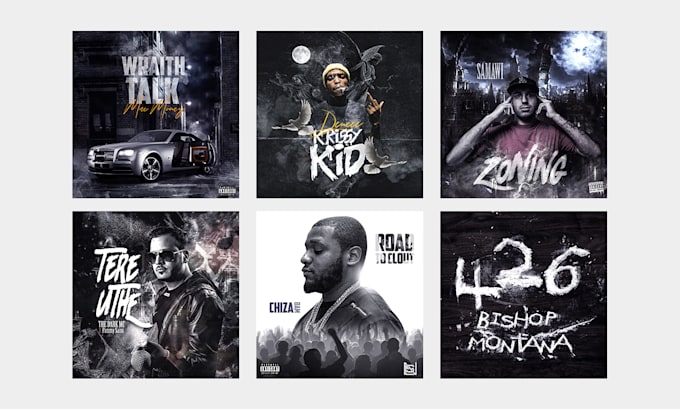 create viral hip hop album cover art for spotify and itunes