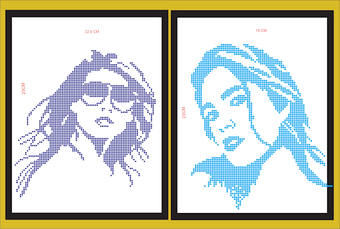 recreate any face image into rhinestone designs