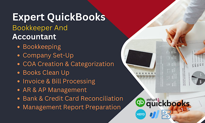 clean up and do quickbooks online bookkeeping