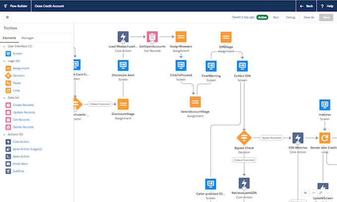 create one or many salesforce CRM flows
