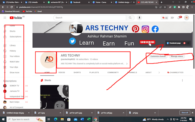 youtube channel setup and optimize with seo