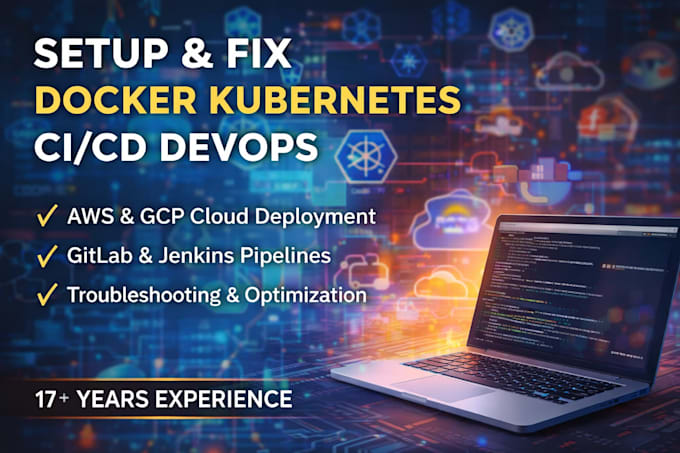 Setup fix docker kubernetes devops gitlab jenkins aws gcp by ...