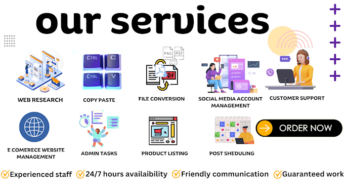 be virtual assistant for social media management admin task and data entry
