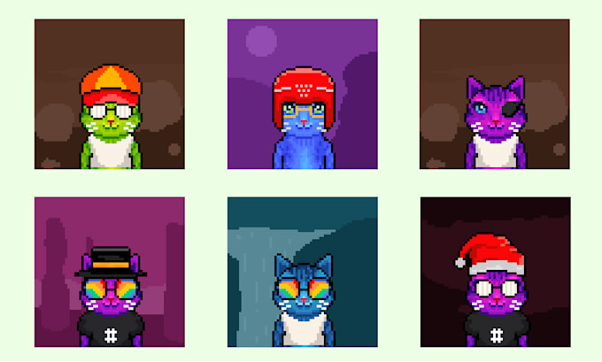 design unique pixel art nft collection
