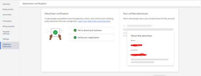 do google ads advertiser verification quickly in 24 hours