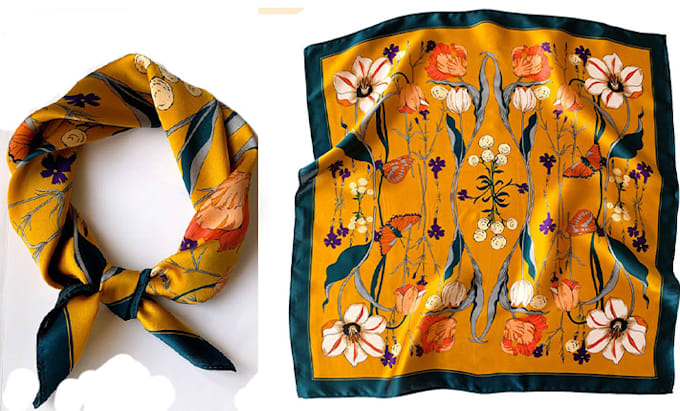 create unique scarf bandana shawl pattern design for you