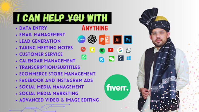 be experienced virtual personal assistant for writing, canva, subtitles, designs