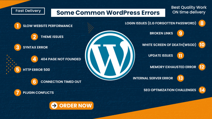 fix troubleshooting and debugging wordpress errors