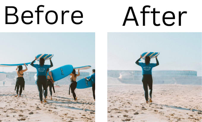 remove person, text and object from photos