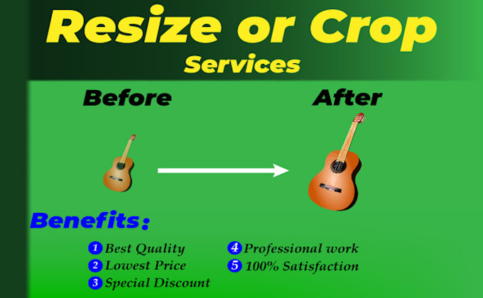 resize image, crop image or logo for instagram, facebook