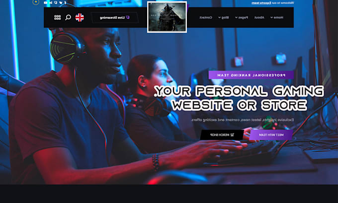 create your personal gaming website or gaming store