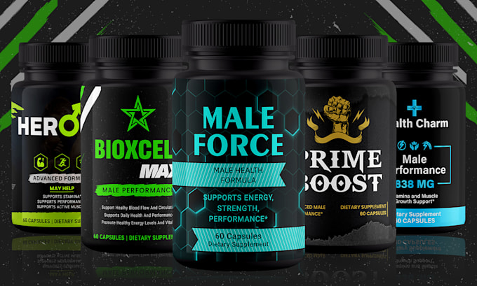 create modern supplement label design for your brand