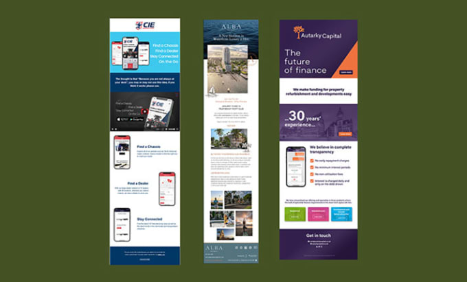 Design html editable email template or newsletter for hubspot and ...