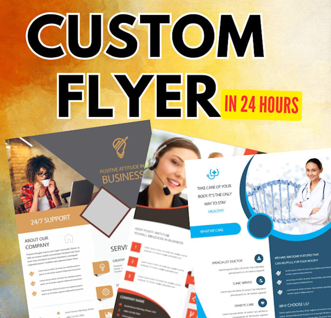 Design unique, eye catching and professional business flyer