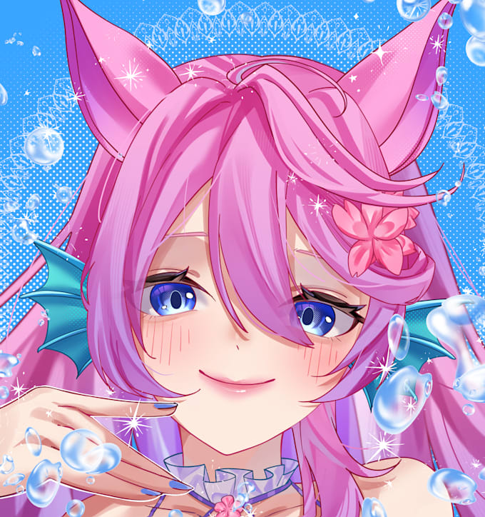 draw anime art and illustration for profile picture or pfp vtuber oc fanart