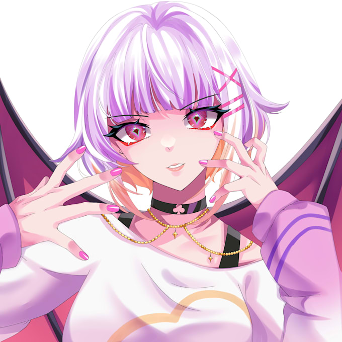 draw anime art and illustration for profile picture or pfp vtuber oc fanart