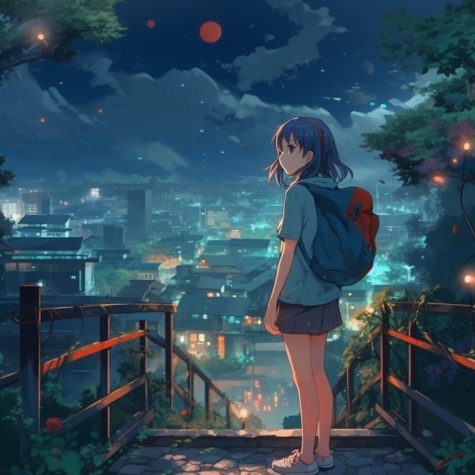 Draw anime background, visual novel, game, environment and cartoon ...